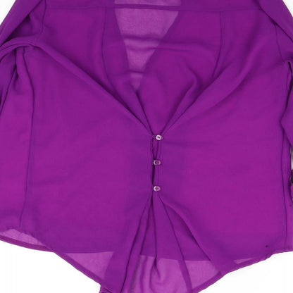Womens UK Size S Preworn Purple Basic Blouse