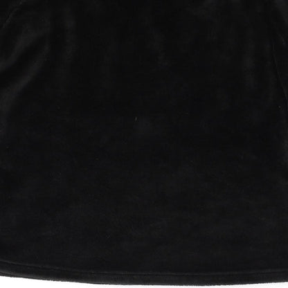 Brand and care label for Marks & Spencer women’s black solid fleece top pyjama top, size UK 8, - skunk