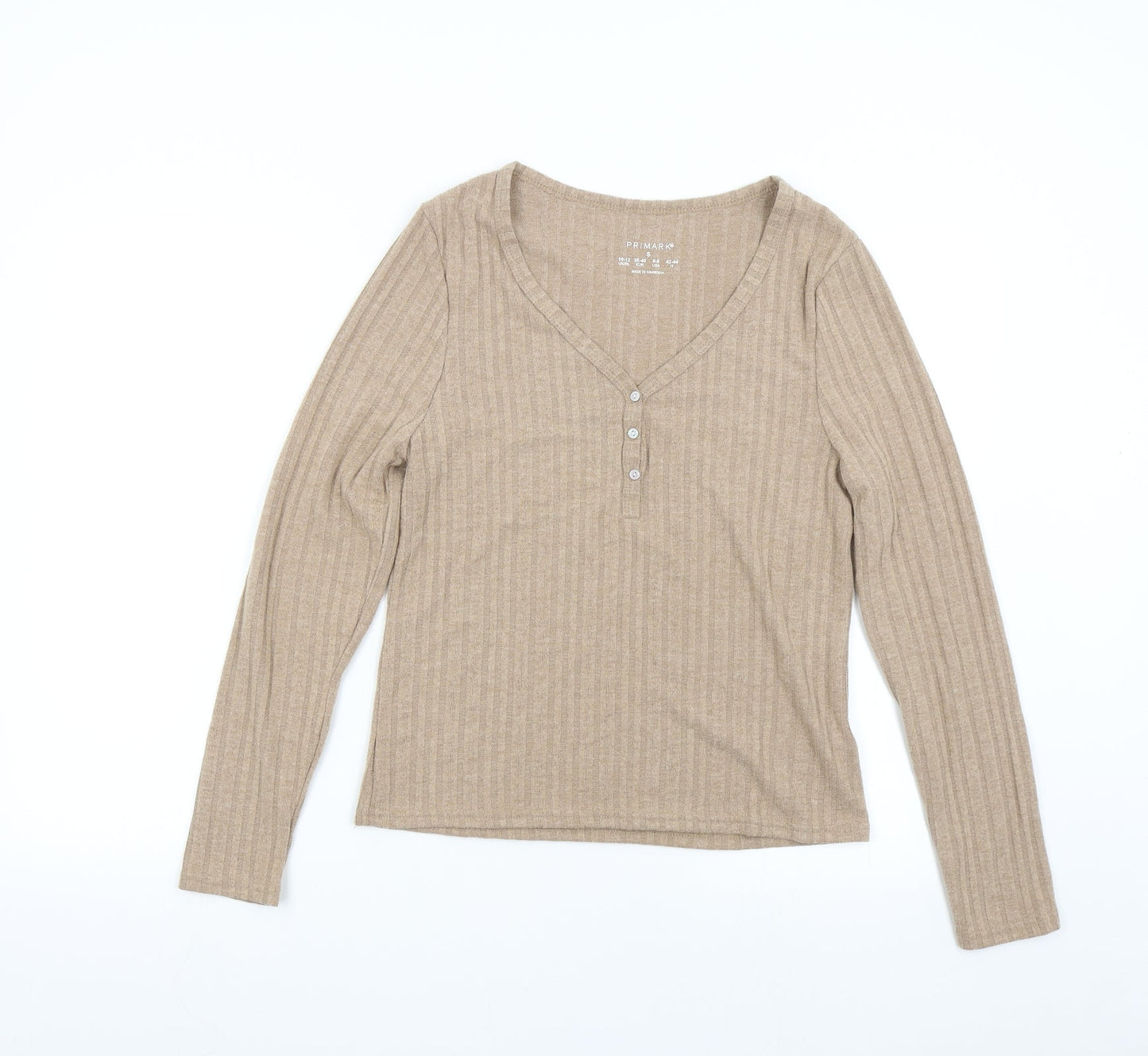 Primark Womens Brown  Knit Pullover Jumper Size S