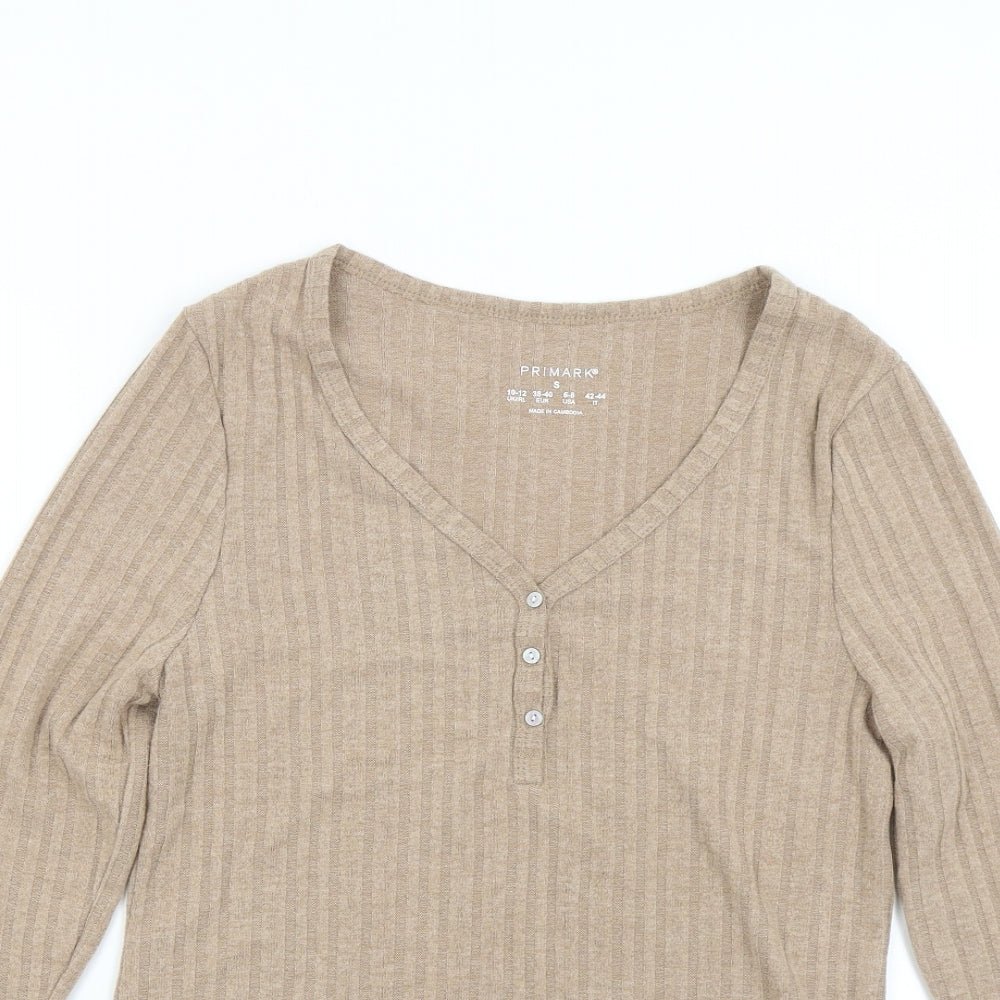 Primark Womens Brown  Knit Pullover Jumper Size S