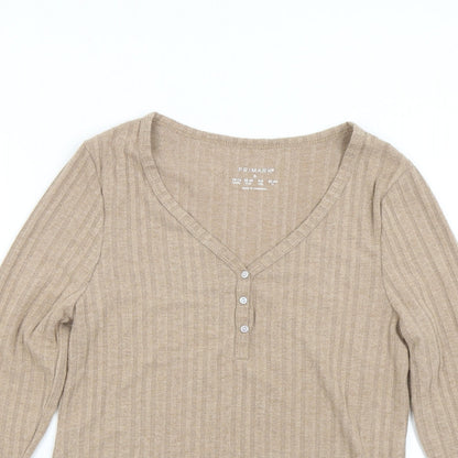 Primark Womens Brown  Knit Pullover Jumper Size S