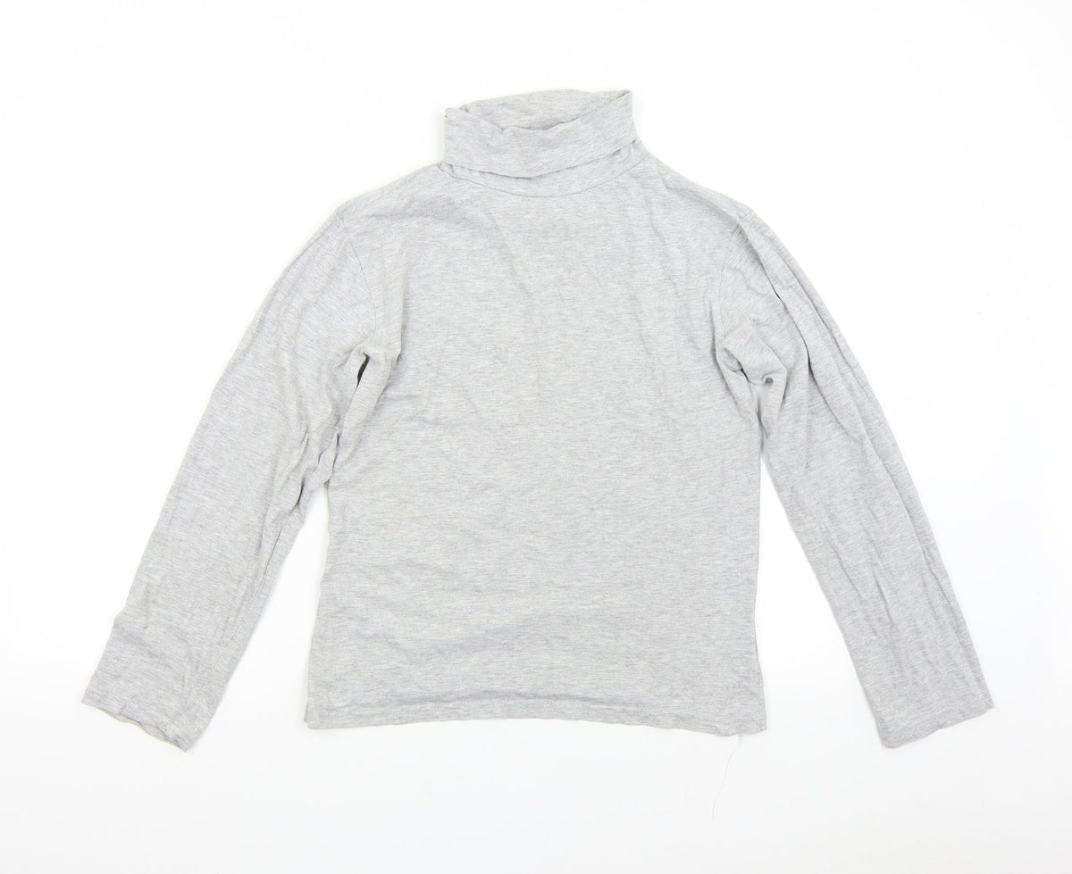 Additional front view of Up Fashion women’s grey basic t-shirt, size XL