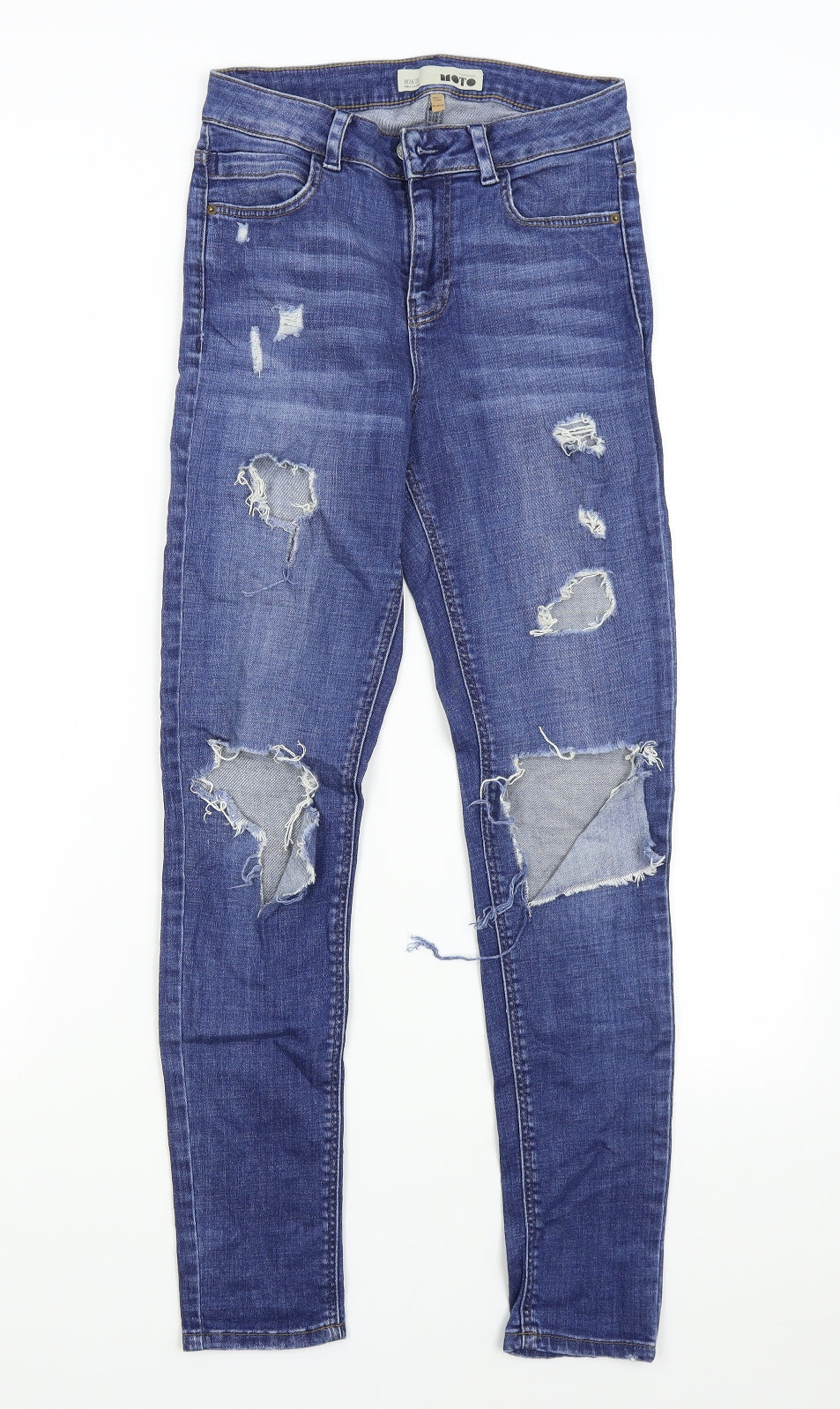 Topshop Womens Blue  Denim Skinny Jeans Size 26 L32 in