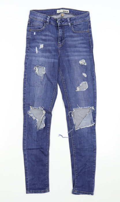 Topshop Womens Blue  Denim Skinny Jeans Size 26 L32 in