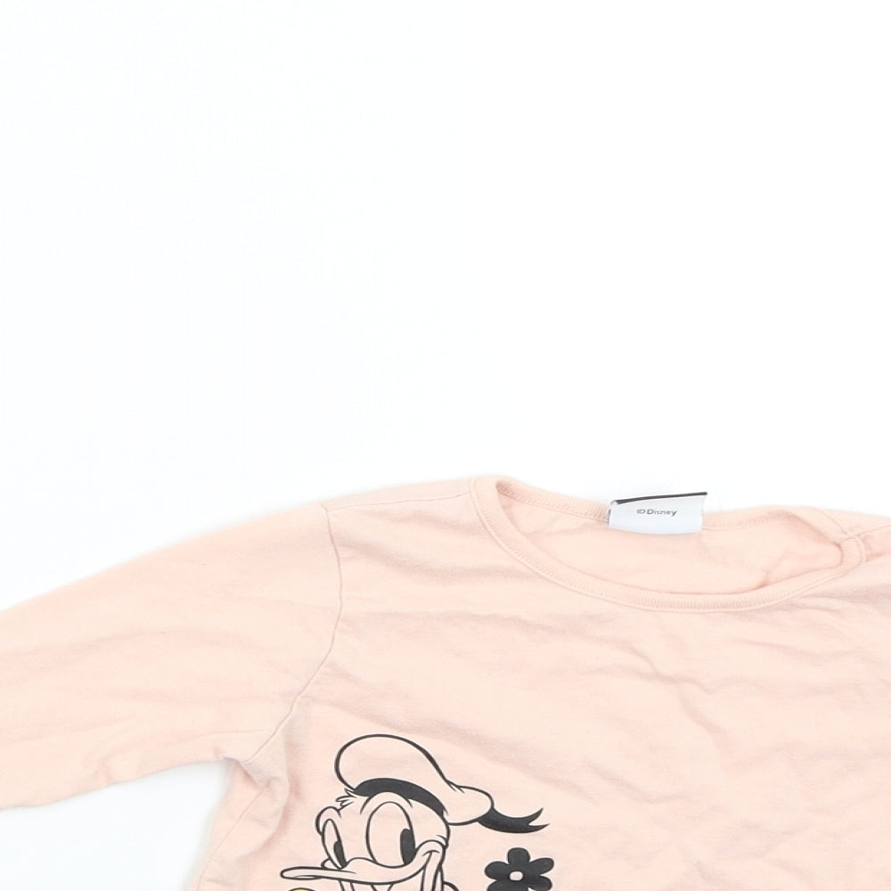 George Girls Pink   Basic T-Shirt Size 2-3 Years  - Disney Donald Duck