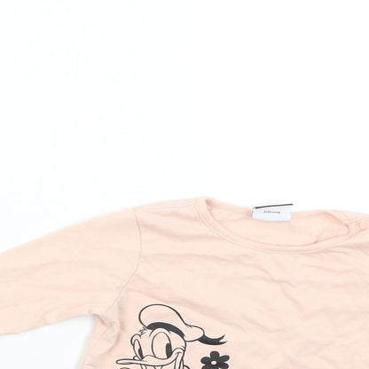 George Girls Pink   Basic T-Shirt Size 2-3 Years  - Disney Donald Duck