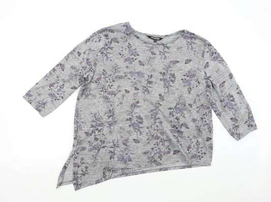 Womens UK Size 16 Debenhams Grey Pullover Jumper