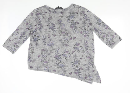 Womens UK Size 16 Debenhams Grey Pullover Jumper