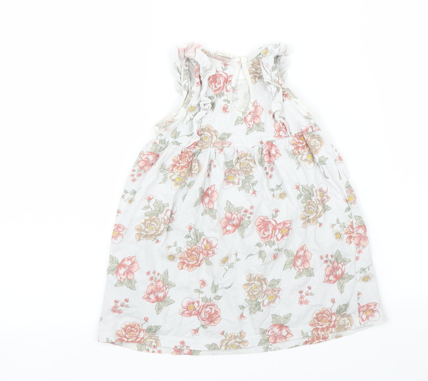 H&M Girls Grey Floral  A-Line  Size 18-24 Months