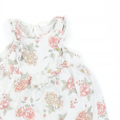 H&M Girls Grey Floral  A-Line  Size 18-24 Months