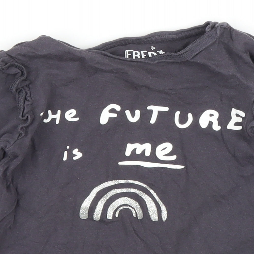 F&F Girls Grey   Basic T-Shirt Size 12-18 Months