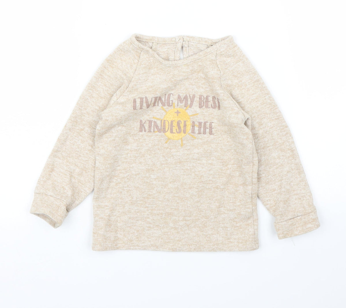 Additional front view of George girls’ beige jumper, size 2, years