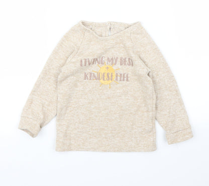 Additional front view of George girls’ beige jumper, size 2, years