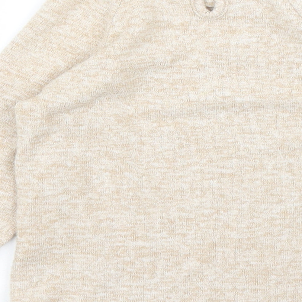 Brand and care label for George girls’ beige jumper, size 2, years