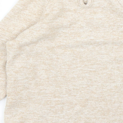 Brand and care label for George girls’ beige jumper, size 2, years