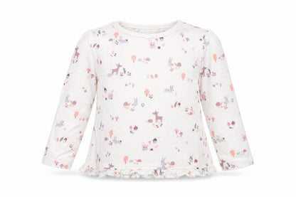 Front view of George girls’ white basic t-shirt, size 12, months