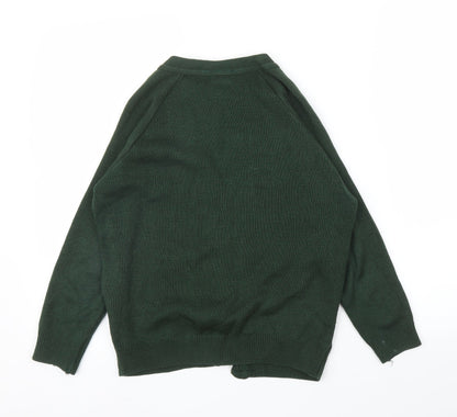 Rowlinson Courtelle Girls Green   Cardigan Jumper Size 10 Years