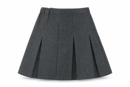 Front view of Marks & Spencer girls’ grey pleated skirt, size 7, years