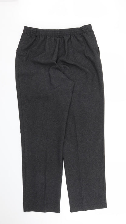 Womens UK Size M Preworn Regular Fit  Grey Trousers