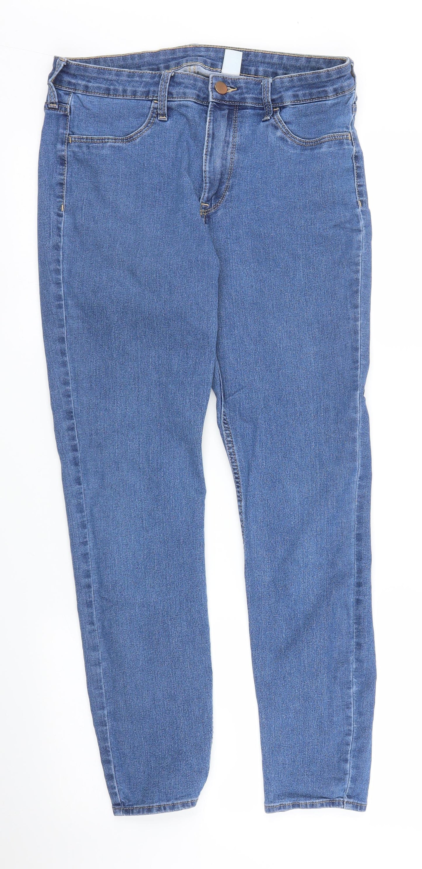 Womens UK Size 31 in Preworn Regular Fit Skinny Blue Jeans