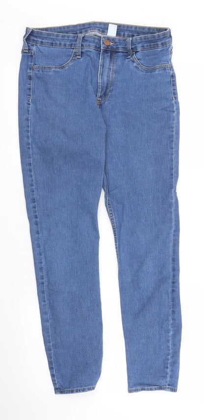 Womens UK Size 31 in Preworn Regular Fit Skinny Blue Jeans