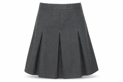 Front view of Marks & Spencer girls’ grey pleated skirt, size 8, years