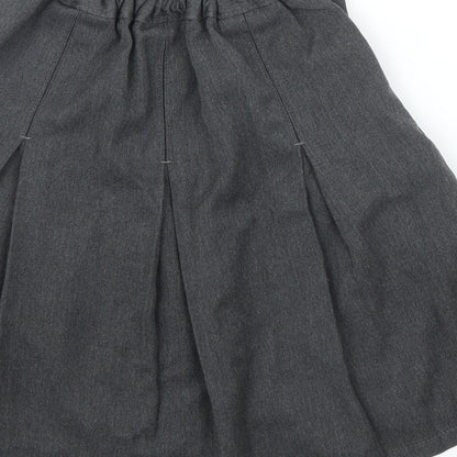 M&S Girls Grey   Pleated Skirt Size 8 Years