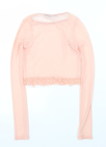 Boohoo Womens Pink   Basic Blouse Size 6