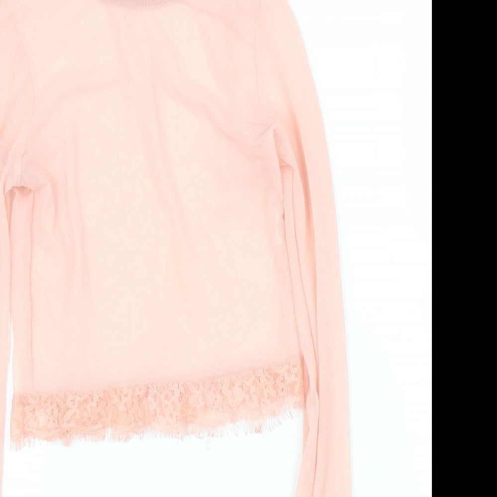 Boohoo Womens Pink   Basic Blouse Size 6