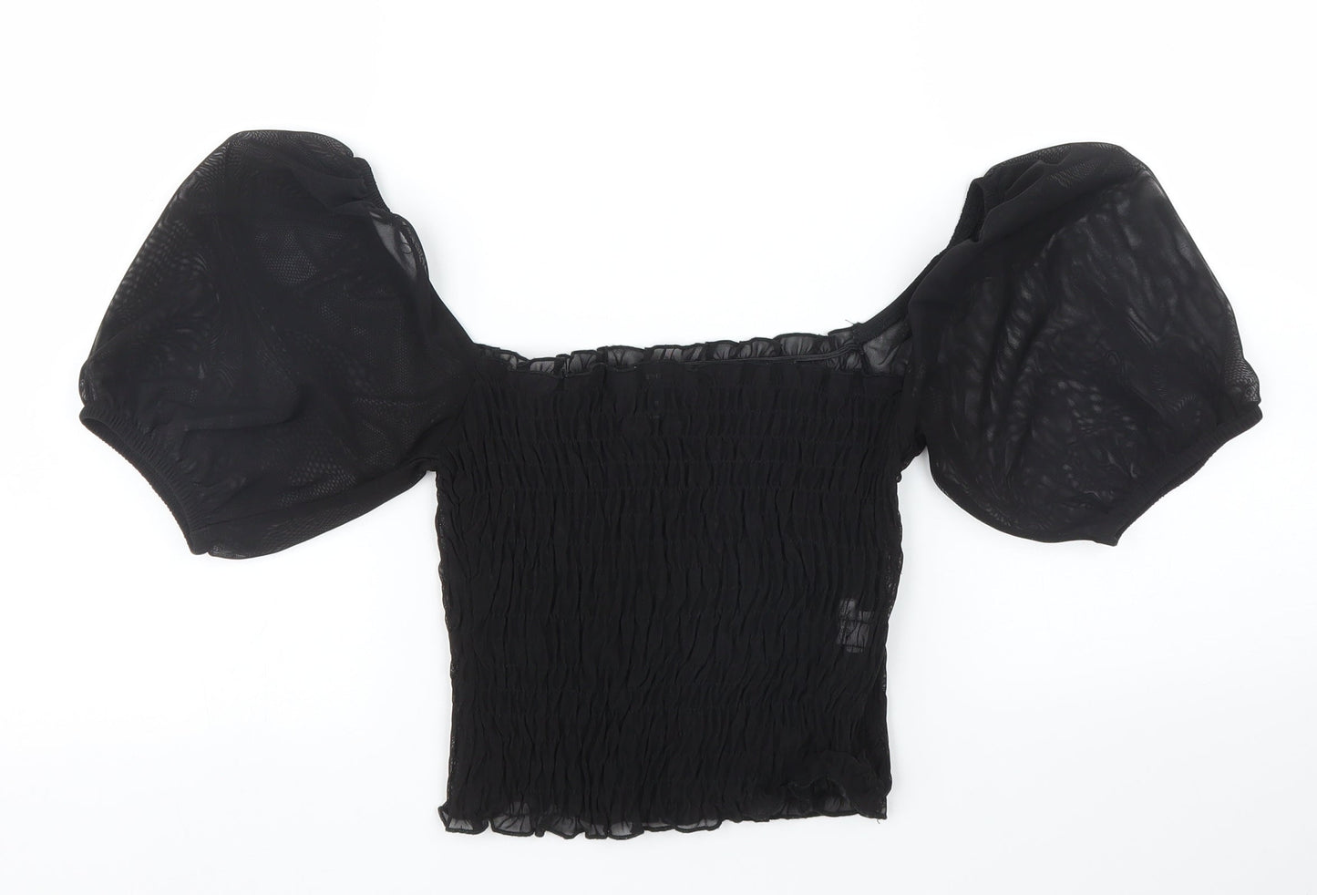 Womens UK Size 6 River Island Black Basic Blouse