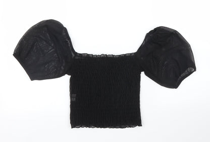 Womens UK Size 6 River Island Black Basic Blouse