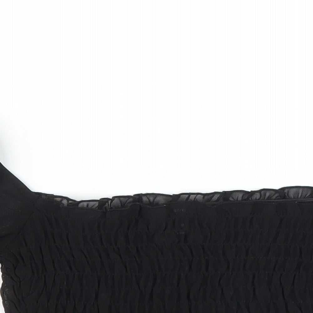 Womens UK Size 6 River Island Black Basic Blouse