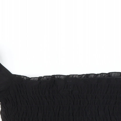Womens UK Size 6 River Island Black Basic Blouse