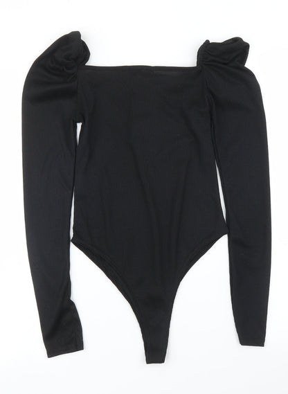 PRETTYLITTLETHING Womens Black   Leotard One-Piece Size 6