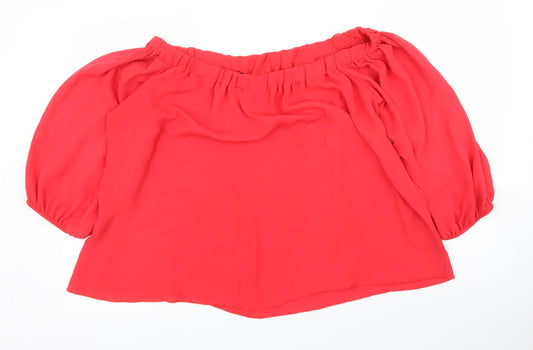 Quiz Womens Red   Basic Blouse Size 18