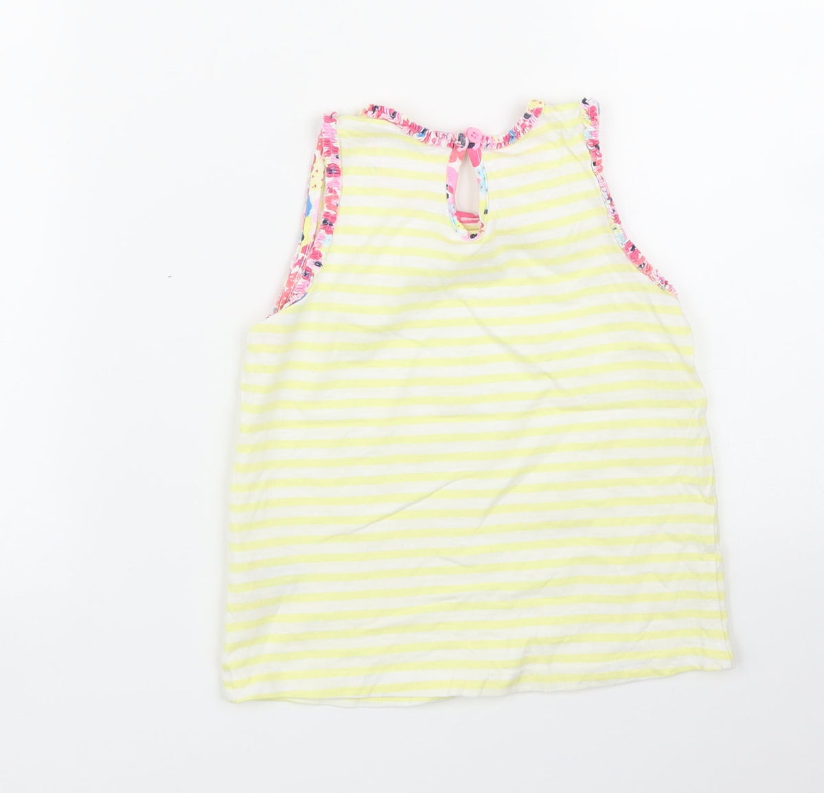 Back view of Matalan girls’ yellow striped basic blouse, size 4, years