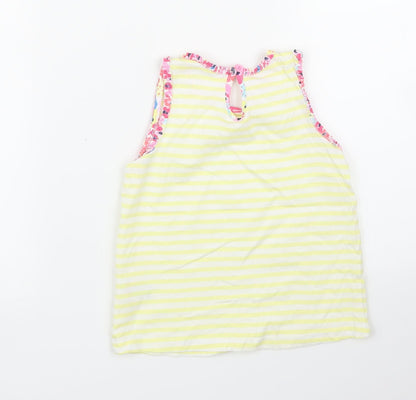 Back view of Matalan girls’ yellow striped basic blouse, size 4, years