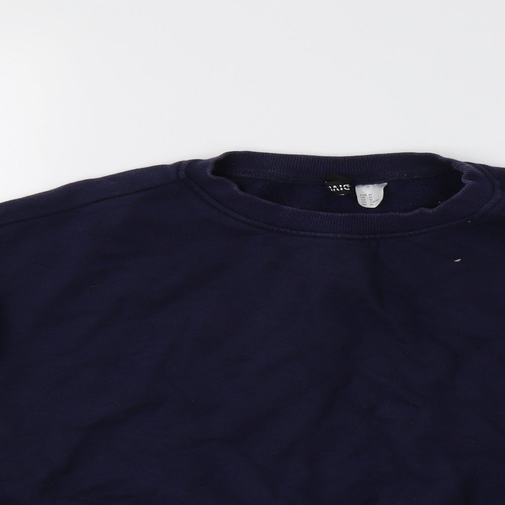 H&M Womens Blue Striped  Cape Sweatshirt Size M