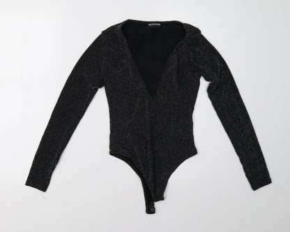 PRETTYLITTLETHING Womens Black   Bodysuit One-Piece Size 8
