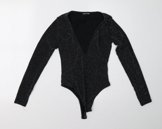 PRETTYLITTLETHING Womens Black   Bodysuit One-Piece Size 8