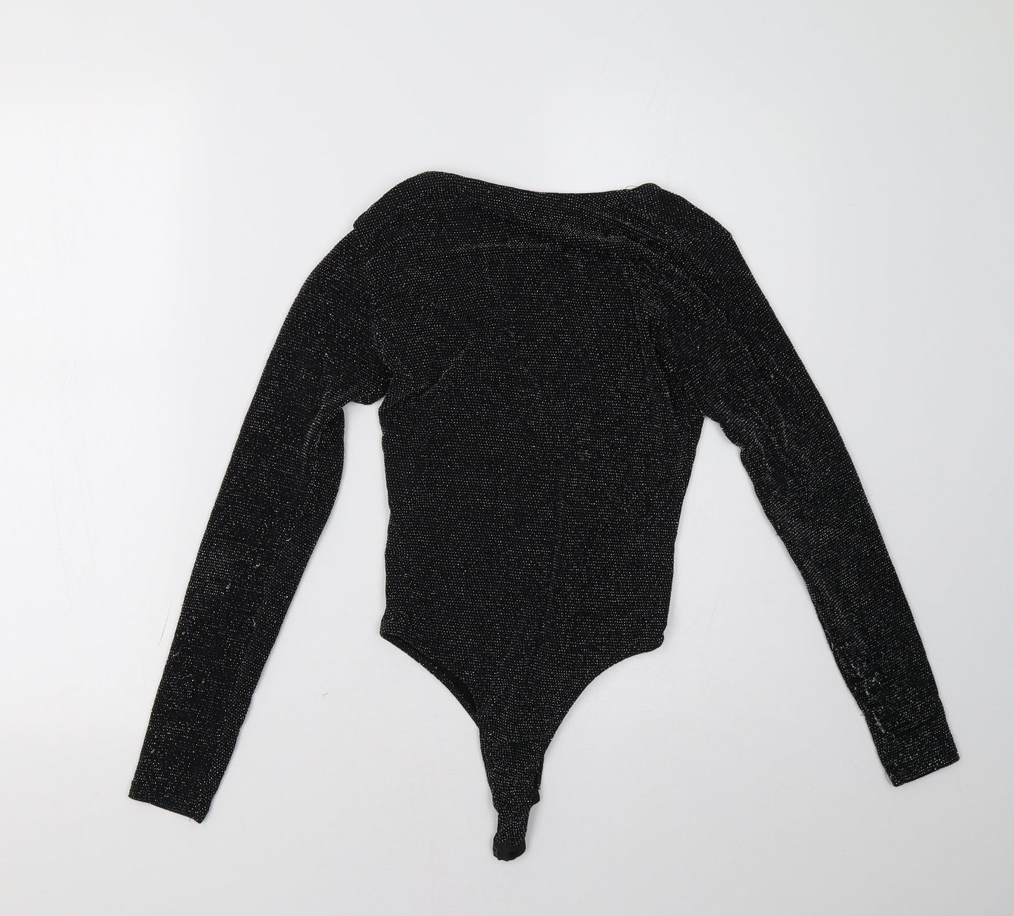 PRETTYLITTLETHING Womens Black   Bodysuit One-Piece Size 8