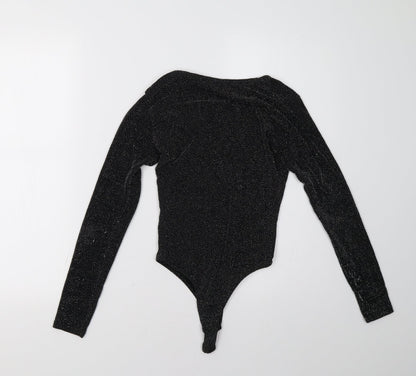 PRETTYLITTLETHING Womens Black   Bodysuit One-Piece Size 8