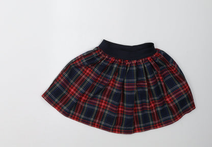 Preworn Girls Red Check  A-Line Skirt Size 4 Years