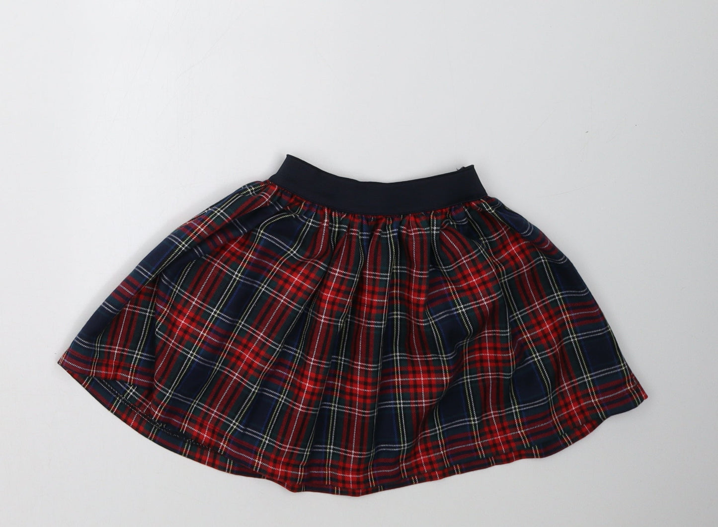 Preworn Girls Red Check  A-Line Skirt Size 4 Years