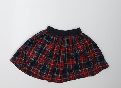 Preworn Girls Red Check  A-Line Skirt Size 4 Years