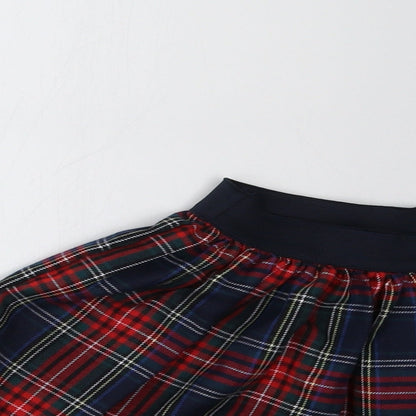 Preworn Girls Red Check  A-Line Skirt Size 4 Years