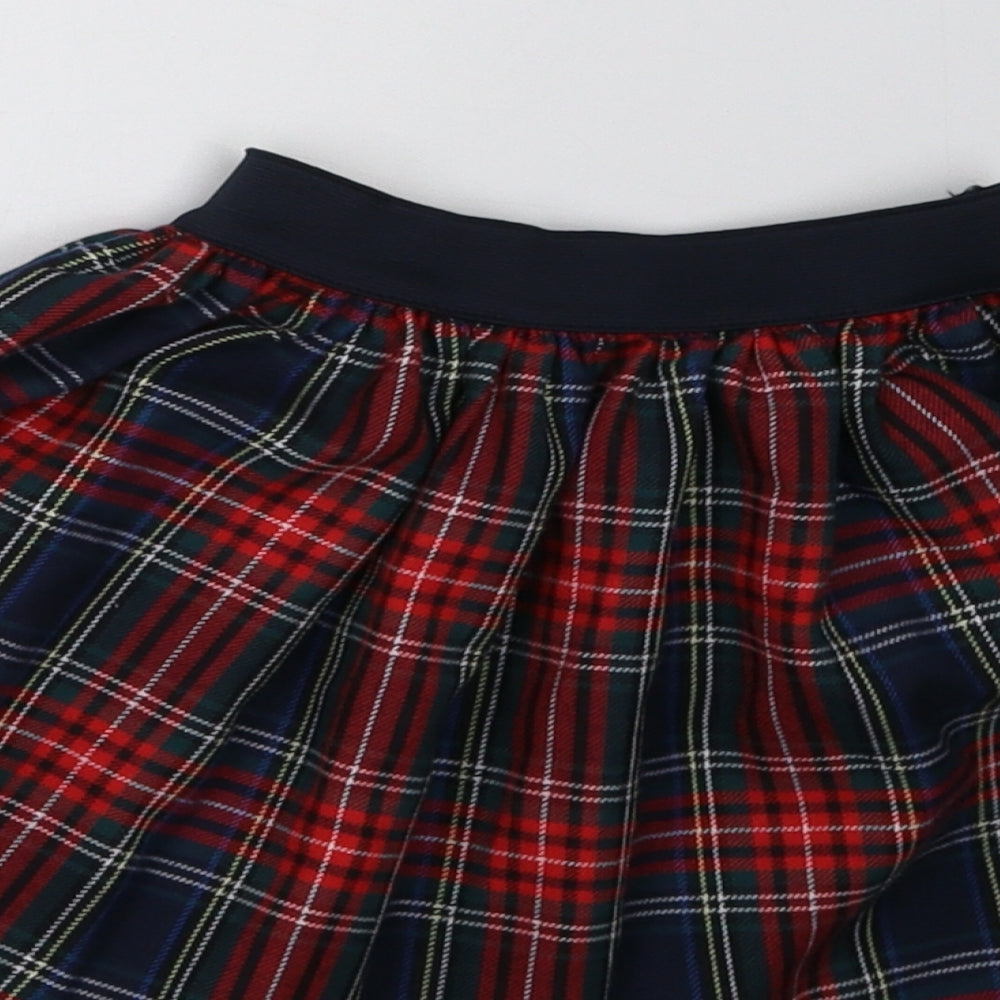 Preworn Girls Red Check  A-Line Skirt Size 4 Years