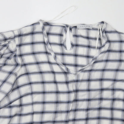 Matalan Womens Blue Check  Pullover Sweatshirt Size 12