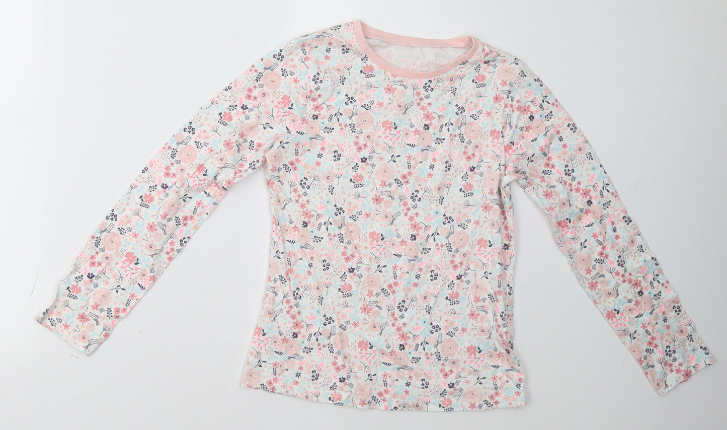 George Girls Pink Polka Dot  Pullover Sweatshirt Size 10-11 Years