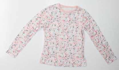 George Girls Pink Polka Dot  Pullover Sweatshirt Size 10-11 Years